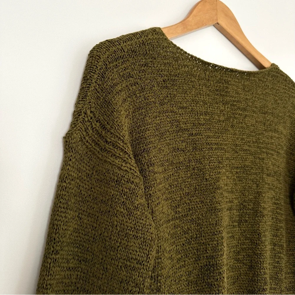 J. Crew Knit Bell Flared Sleeve V-neck Sweater - Picture 9 of 13
